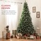 Best Choice Products Pre-Decorated Holiday Christmas Pine Tree w/ Branch Tips, Partially Flocked, Metal Base